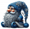 Gnomo Navideñ Azul 01