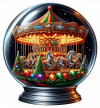 Carrusel Navideño en Bola de Cristal 01