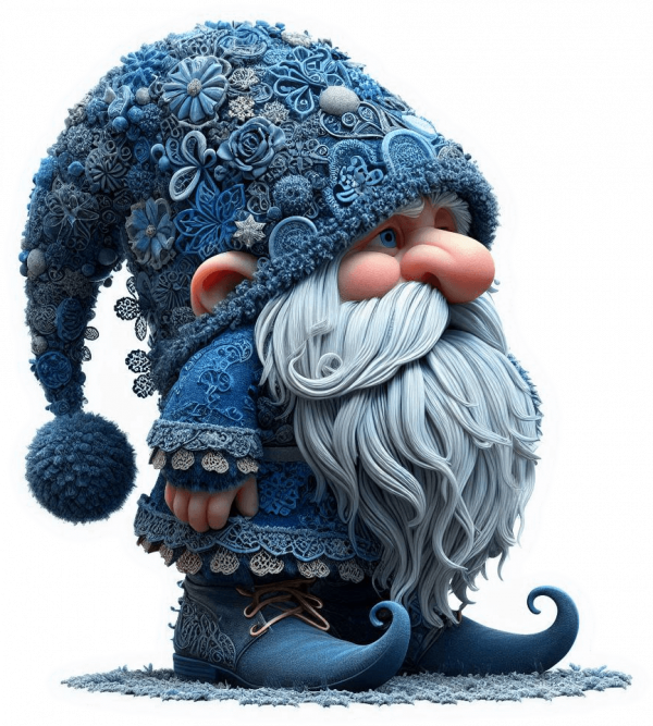Gnomo Navideñ azul 02