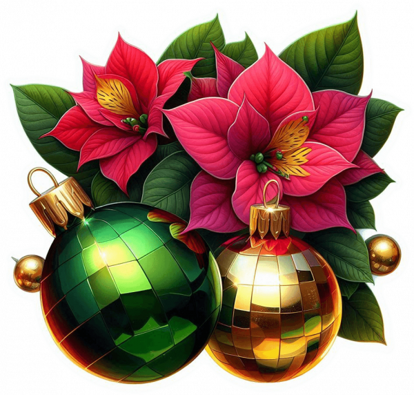 Poinsettias y Bolas de Cristal 04