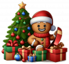 Hombre de Jengibre y regalos 01
