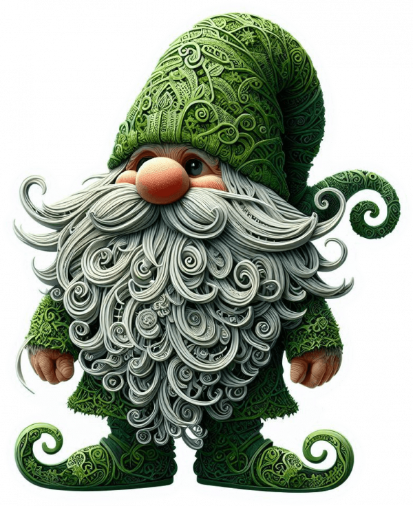 Gnomo Navideñ Verde 01