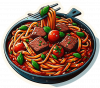 Linguine di Manzo Plato Italiano 01