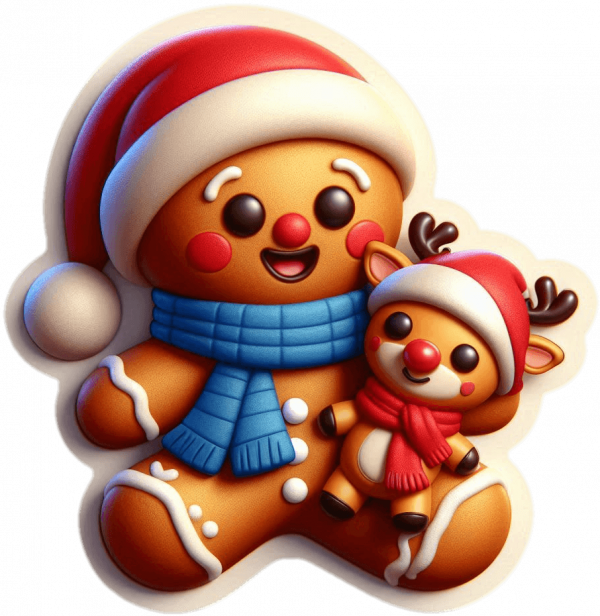 Hombre de Jengibre y Reno bebe 04