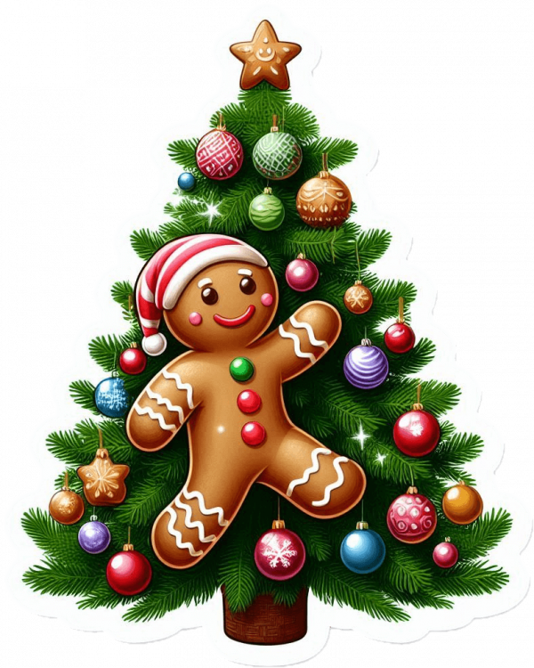 Hombre de Jengibre y Arbol de Navidad 04