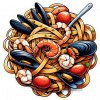 Linguini Frutti di Mare Plato Italiano 01