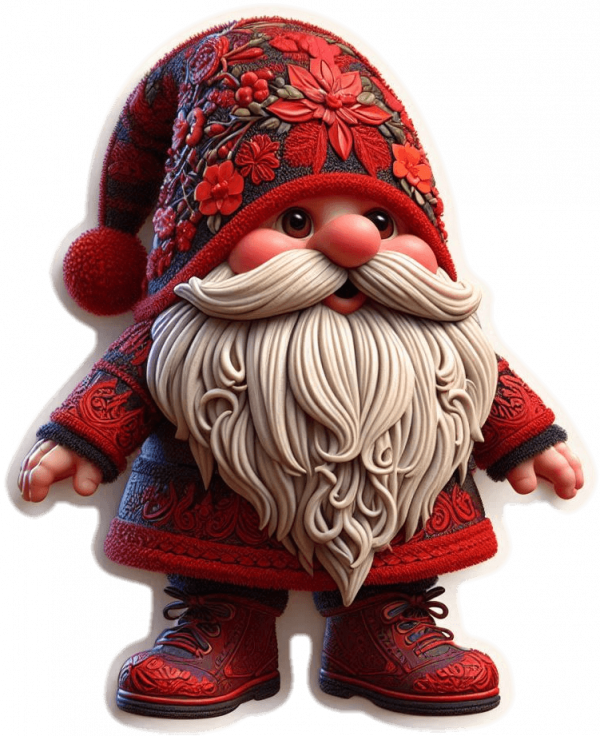 Gnomo Navideñ Rojo 01