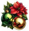 Poinsettias y Bolas de Cristal 08
