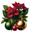 Poinsettias y Bolas de Cristal 05