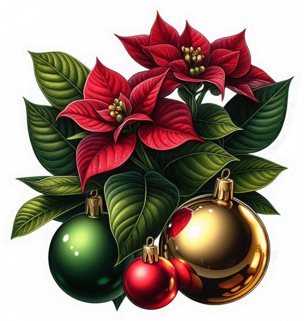 Poinsettias y Bolas de Cristal 05