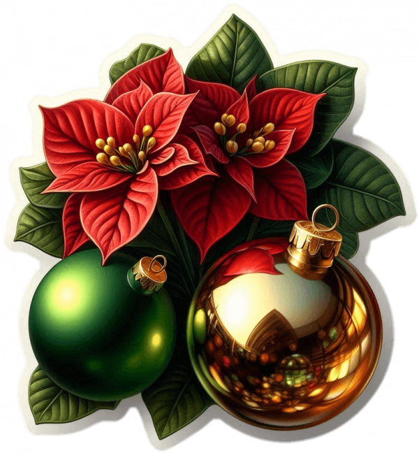 Poinsettias y Bolas de Cristal 02