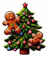 Hombre de Jengibre y Arbol de Navidad 03