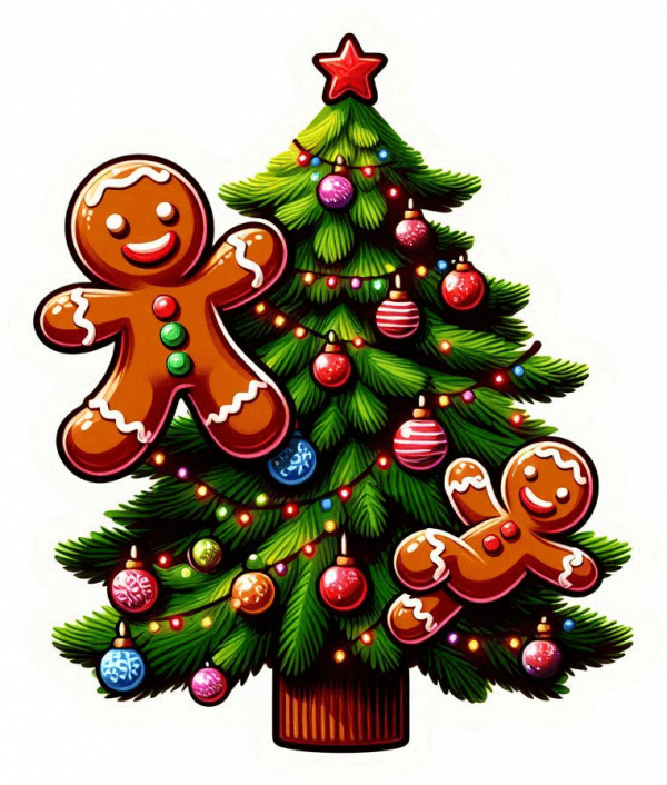Hombre de Jengibre y Arbol de Navidad 03