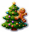 Hombre de Jengibre y Arbol de Navidad 01