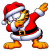 Garfield Santa Claus dabbing dance 03