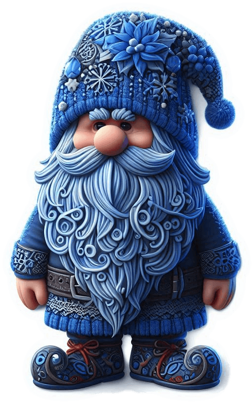 Gnomo Navideñ azul 03