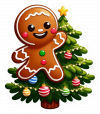 Hombre de Jengibre y Arbol de Navidad 02
