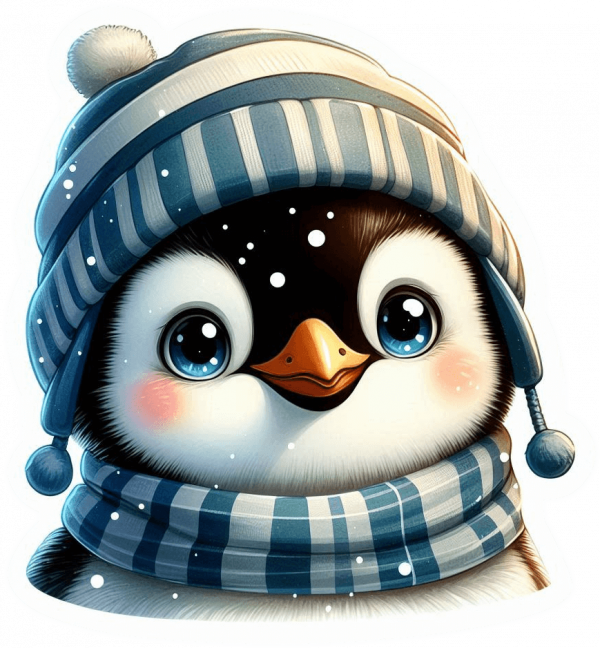 Pinguino busto Navideño 02
