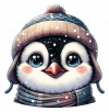 Pinguino busto Navideño 04