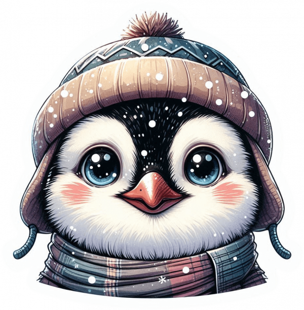 Pinguino busto Navideño 04