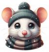 Raton busto Navideño 01