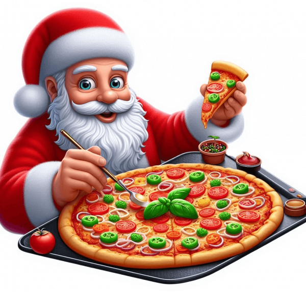 Santa Claus y Pizza 05