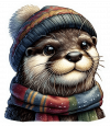Nutria busto Navideño 02
