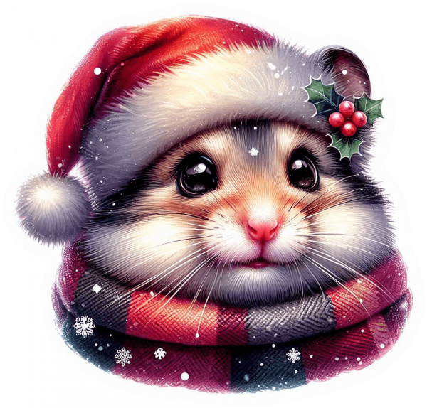 Hamsters busto Navideño 03