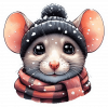 Raton busto Navideño 03