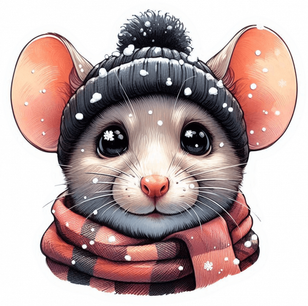 Raton busto Navideño 03