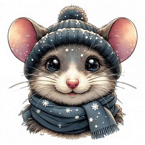 Raton busto Navideño 02