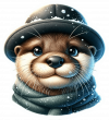 Nutria busto Navideño 04