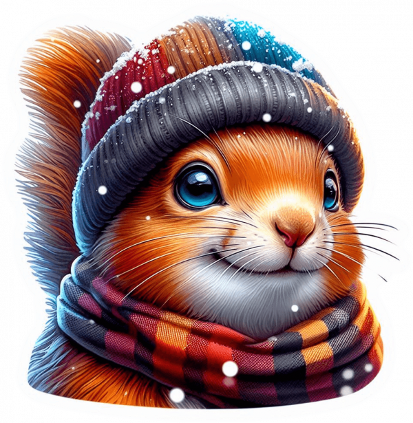 Ardilla busto Navideño 03