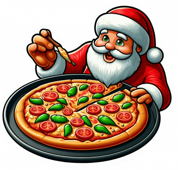 Santa Claus y Pizza 01