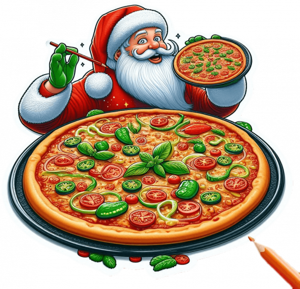 Santa Claus y Pizza 04
