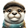 Nutria busto Navideño 03