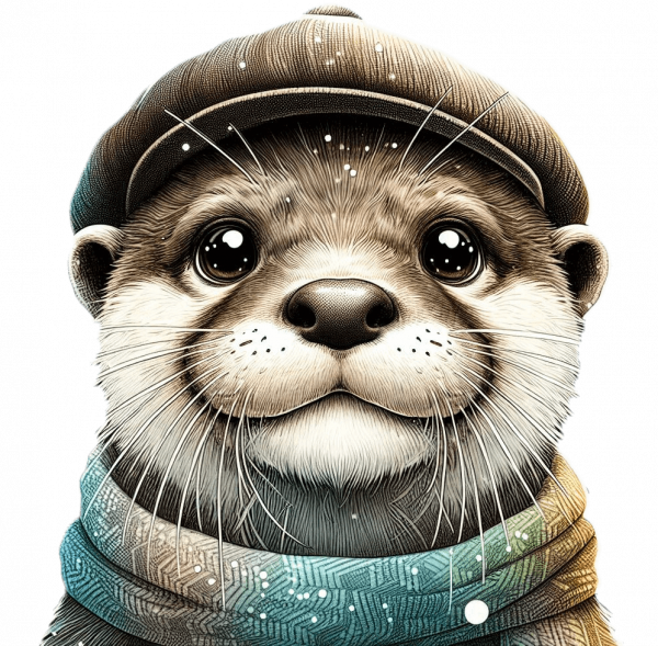 Nutria busto Navideño 03