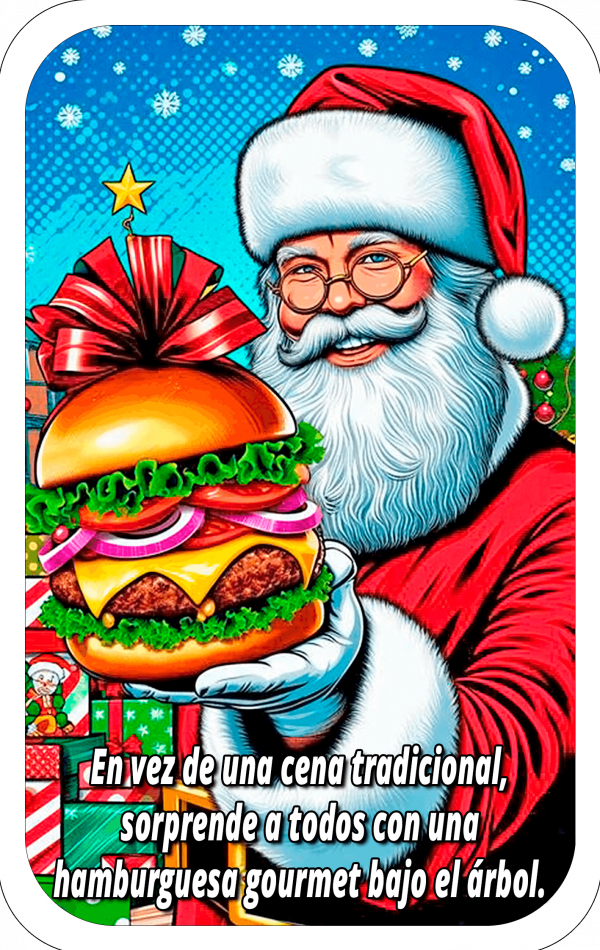 Tarjeticas Santa Claus y Hamburguesa 05