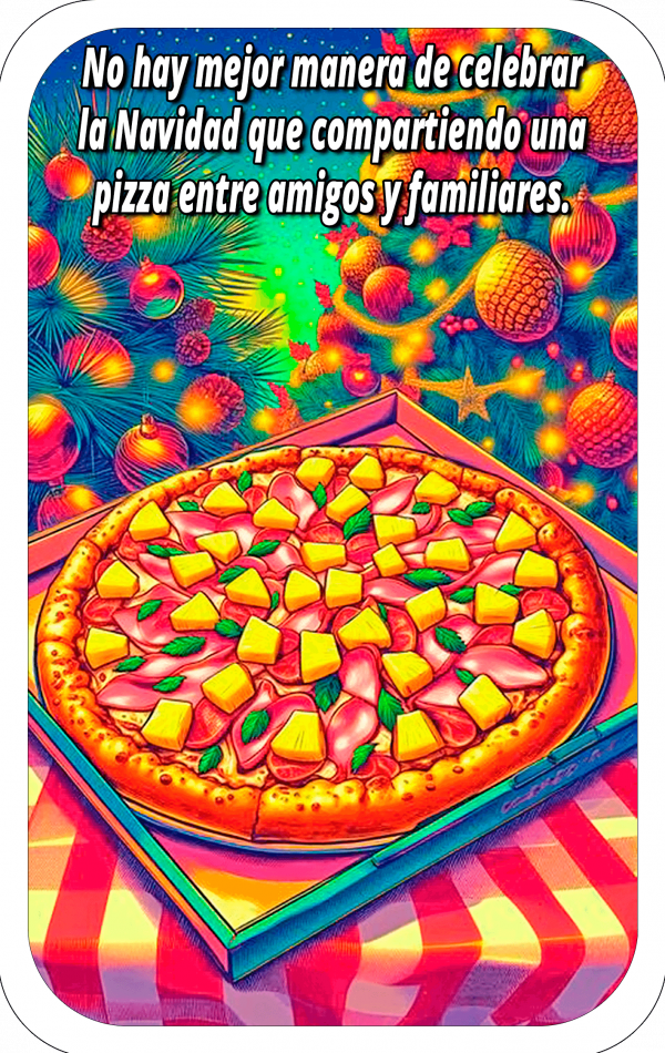 Tarjeticas Arbolito de Navidad y Pizza 01