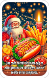 Tarjeticas Santa Claus hot dog y Papas 05
