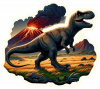 Dinosaurio en una Pradera Volcanica01