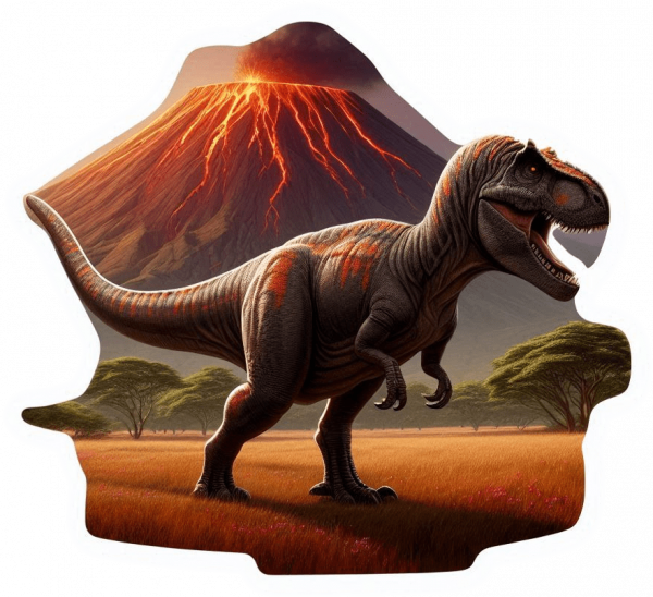Dinosaurio en una Pradera Volcanica02