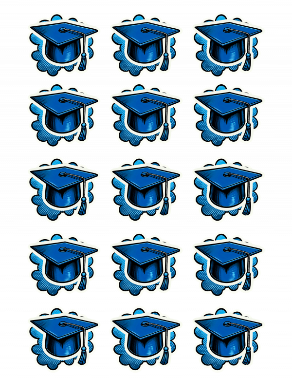 Plantilla de Birretes de Graduación