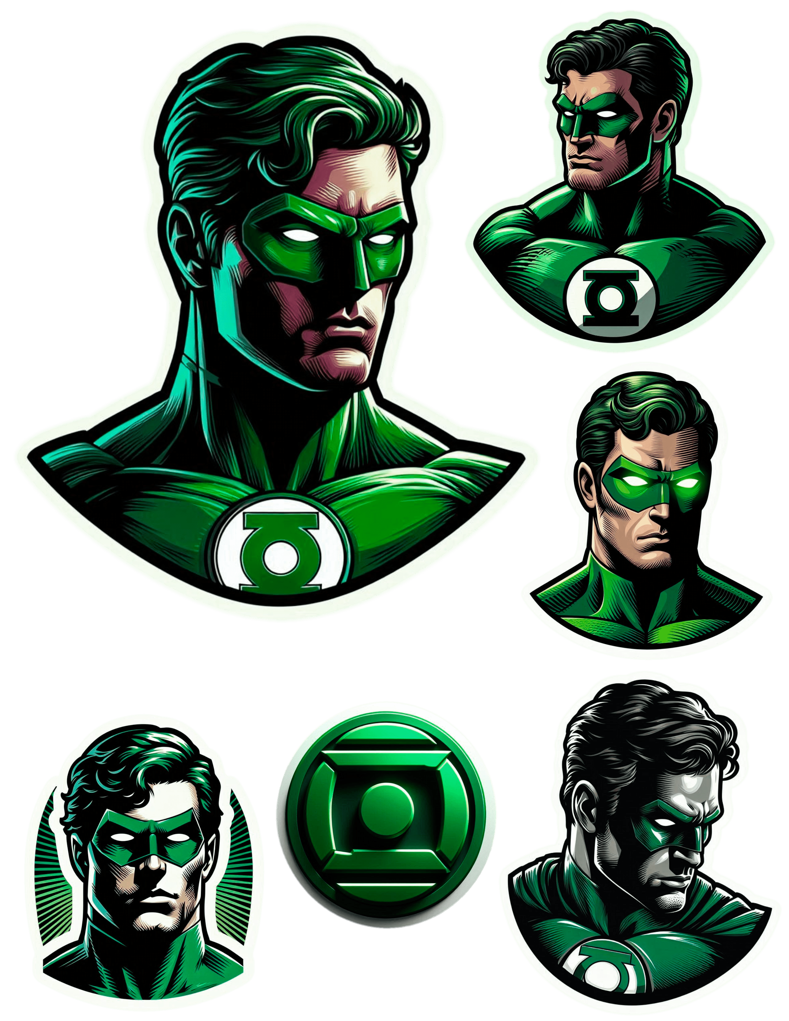 Plantilla de Linterna Verde