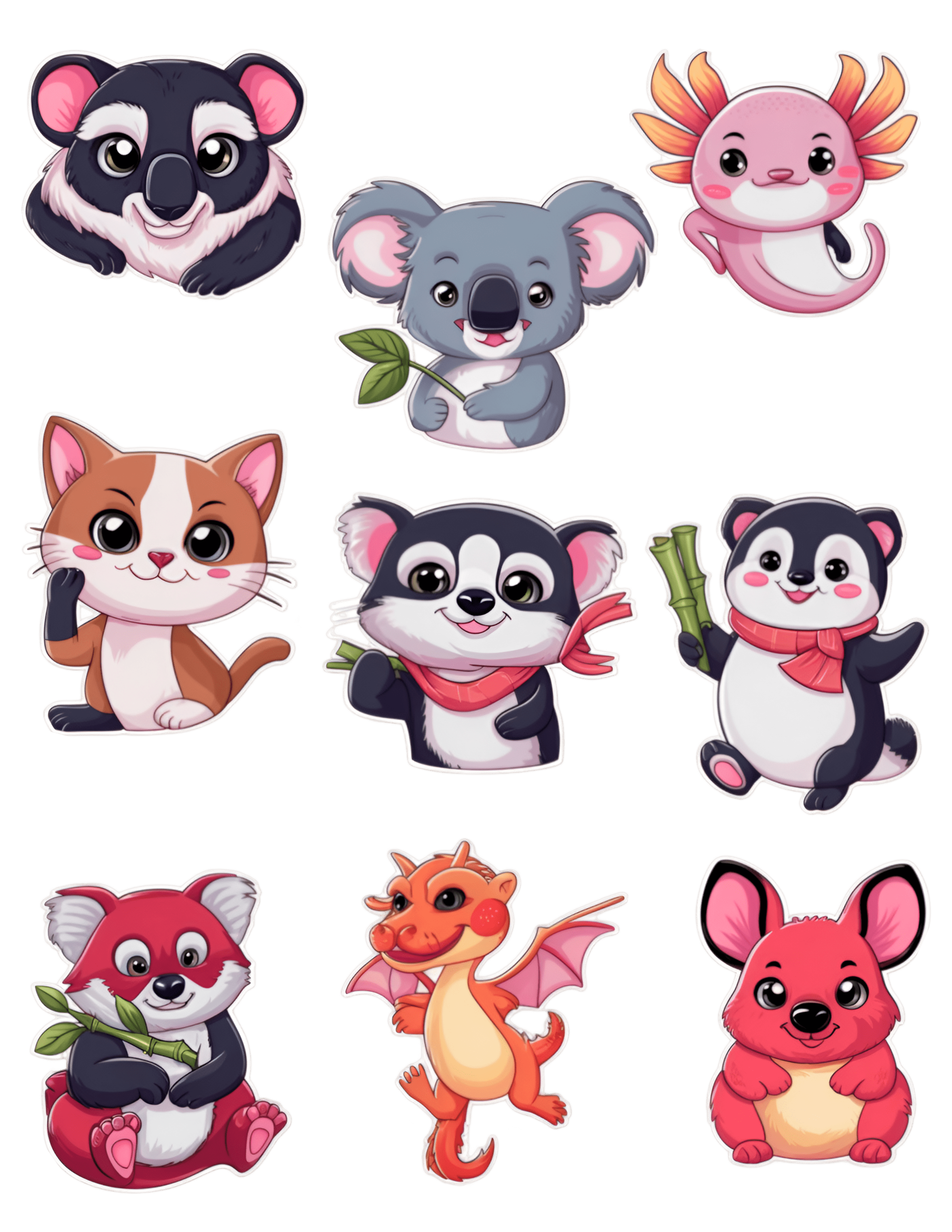 Plantilla de Animales de Fantasia