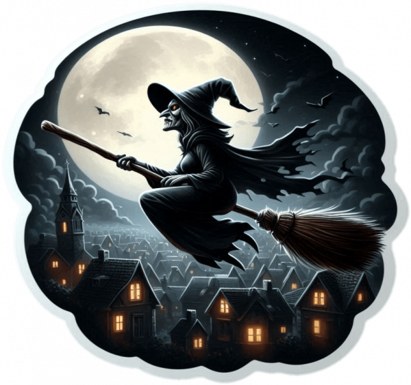 Bruja en vuelo