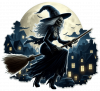 Bruja en vuelo