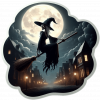 Bruja en vuelo
