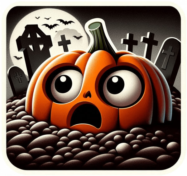 Calabaza en Cementerio