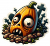 Calabaza en Cementerio